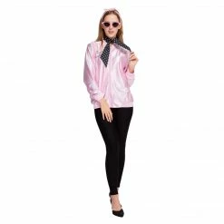 Spooktacular Creations 50s Pink Coat Cosplay Costume- Women Adult Costumes