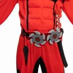 Spooktacular Creations Red Ninja Costume Cosplay - Child Classic Costumes