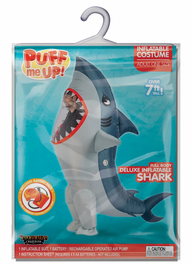 Spooktacular Creations Inflatable Great White Shark Costume - Adult 8 Spooktacular Creations Inflatable Great White Shark Costume - Adult