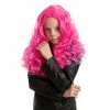 Spooktacular Creations Girl Long Pink Curly Wig For Cosplay- Child Wigs