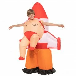 Spooktacular Creations Child Costumes Ride A Rocket Inflatable Funny Costume - Child