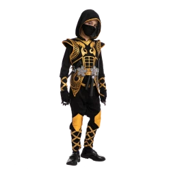 Spooktacular Creations Golden Ninja Costume For Role Play Cosplay- Child