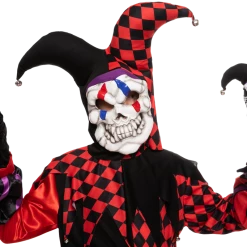 Spooktacular Creations Evil Jester Costume (Red) Cosplay- Child Classic Costumes