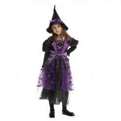 Spooktacular Creations Child Costumes LED Light Up Witch Costume For Role Play Cosplay- Child