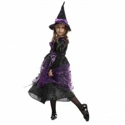Spooktacular Creations Child Costumes LED Light Up Witch Costume For Role Play Cosplay- Child