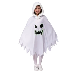 Spooktacular Creations Scary Smiling Ghost Dress With Hood - Child