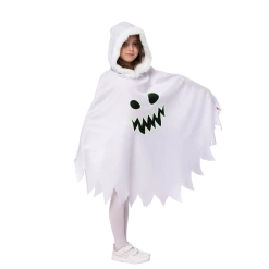 Spooktacular Creations Scary Smiling Ghost Dress With Hood - Child