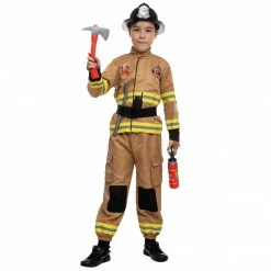 Spooktacular Creations Dark Brown Firefighter Costume - Child