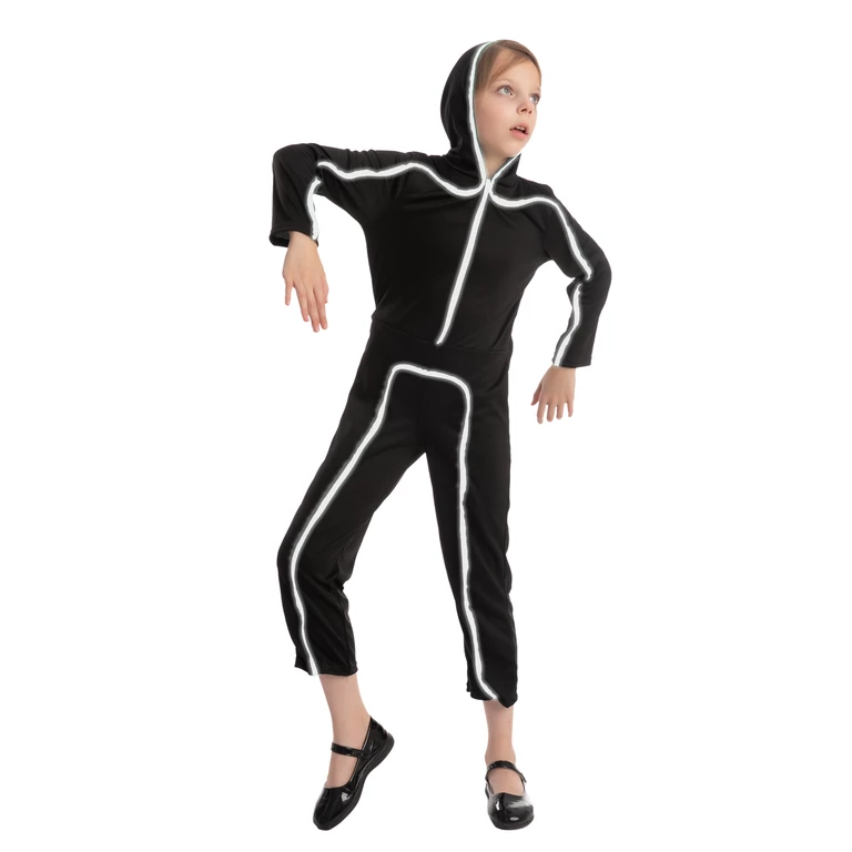 Spooktacular Creations Classic Costumes LED Stickman Costume LED Stick Figure Costume - Child 5 Spooktacular Creations Classic Costumes LED Stickman Costume LED Stick Figure Costume - Child