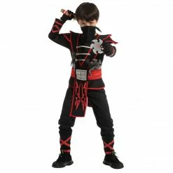 Spooktacular Creations Child Costumes Red Samurai Ninja Costume For Role Play Cosplay - Child