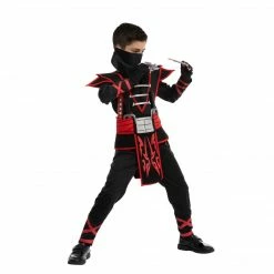 Spooktacular Creations Child Costumes Red Samurai Ninja Costume For Role Play Cosplay - Child