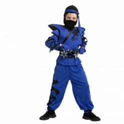 Spooktacular Creations Classic Costumes Blue Ninja Costume Cosplay- Child