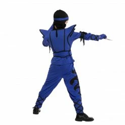 Spooktacular Creations Classic Costumes Blue Ninja Costume Cosplay- Child