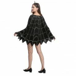 Spooktacular Creations Classic Costumes Spider Web Poncho Costume Cosplay- Adult