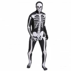 Spooktacular Creations Skeleton Bodysuit Costume - Adult Classic Costumes