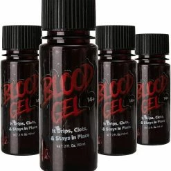 Spooktacular Creations 2oz Fake Vampire Blood Gel Cosplay Makeup, 4 Packs