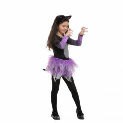 Spooktacular Creations Purple Black Tutu Cat Costume Cosplay - Child