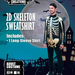 Spooktacular Creations 2D Skeleton Sweatshirt Costume - Adult Adult Costumes