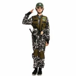 Spooktacular Creations Camo Trooper Costume For Role Play Cosplay- Child