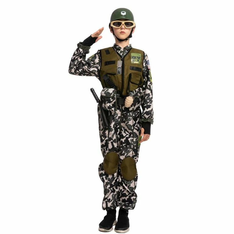Spooktacular Creations Camo Trooper Costume For Role Play Cosplay- Child 3 Spooktacular Creations Camo Trooper Costume For Role Play Cosplay- Child
