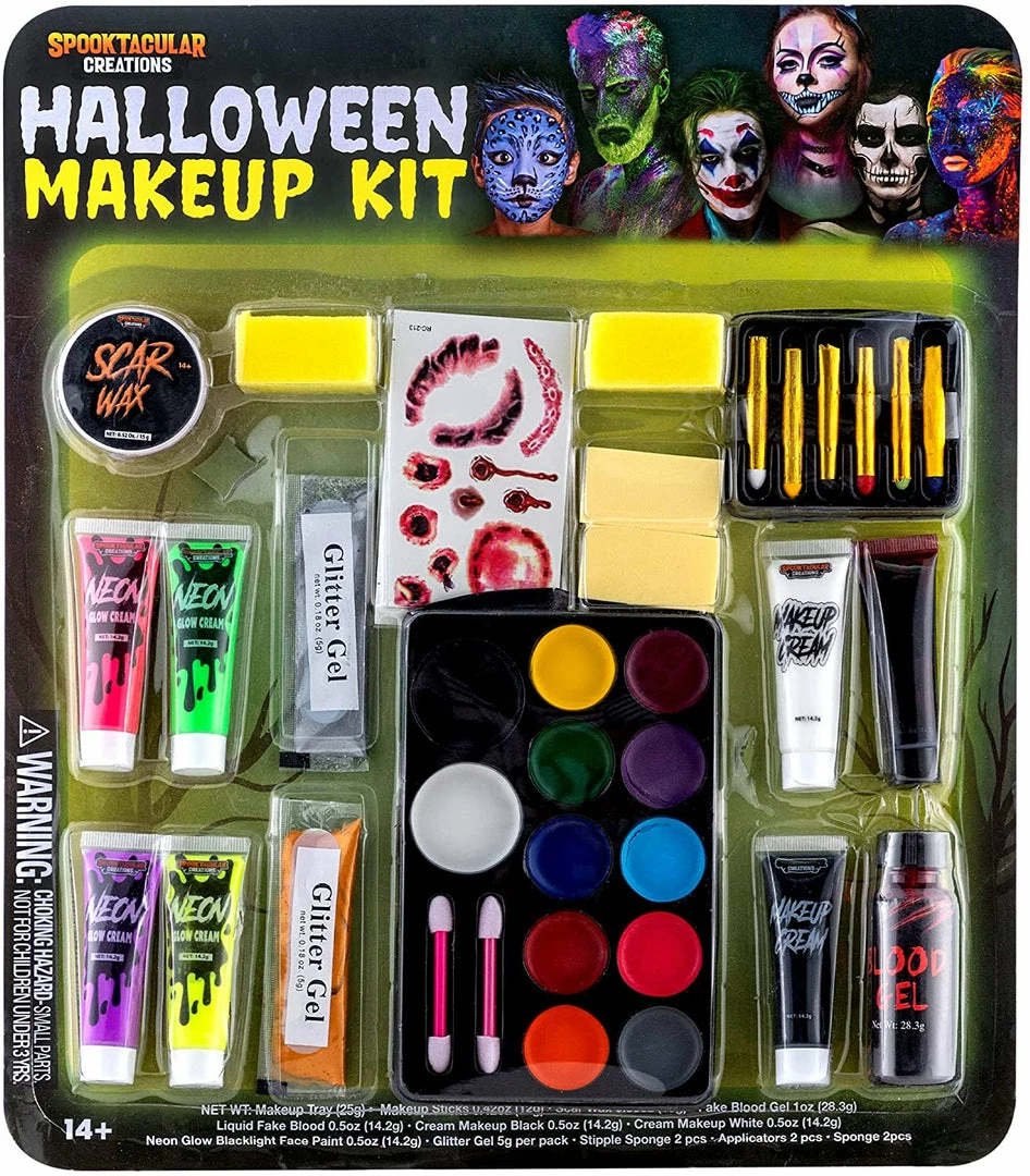 Spooktacular Creations Cosplay Makeup Kit With Glow In The Dark Face Cream 3 Spooktacular Creations Cosplay Makeup Kit With Glow In The Dark Face Cream