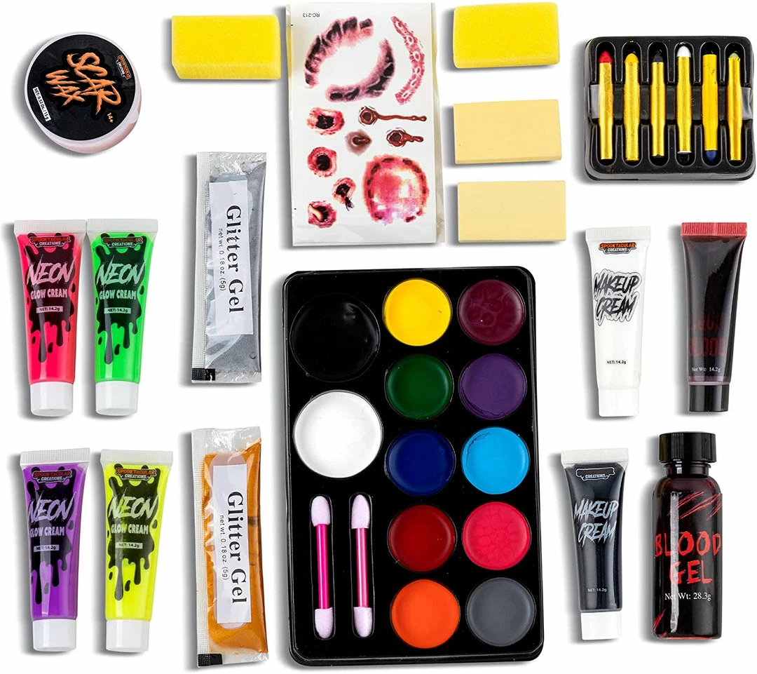 Spooktacular Creations Cosplay Makeup Kit With Glow In The Dark Face Cream 4 Spooktacular Creations Cosplay Makeup Kit With Glow In The Dark Face Cream