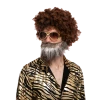 Spooktacular Creations Brown Afro Wig With Beard - Adult Adult Costumes