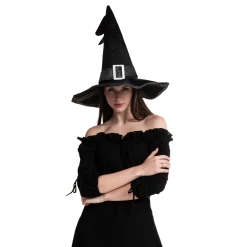 Spooktacular Creations Adult Costumes Velvet Black Witch's Hat Cosplay Accessory - Adult
