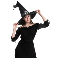 Spooktacular Creations Adult Costumes Velvet Black Witch's Hat Cosplay Accessory - Adult