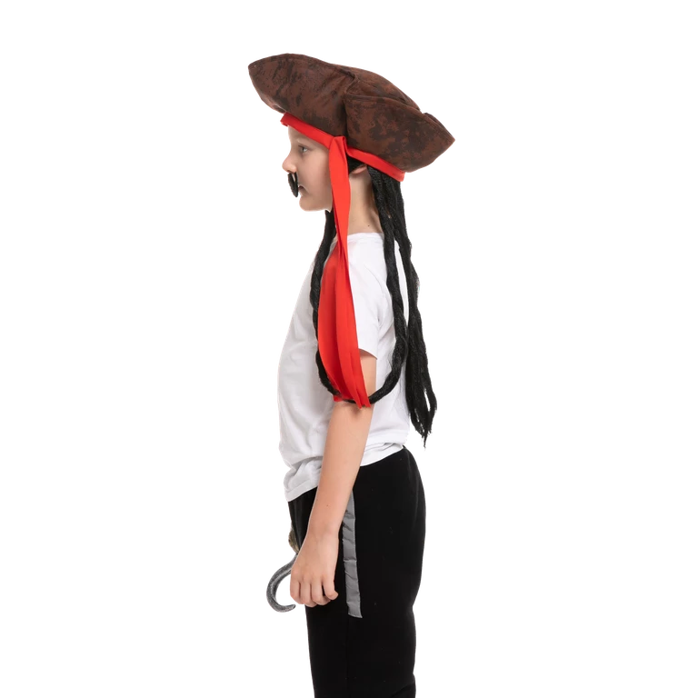 Spooktacular Creations Headwear Pirate Hat With Hook & Mustache Cosplay Kit - Child 4 Spooktacular Creations Headwear Pirate Hat With Hook & Mustache Cosplay Kit - Child