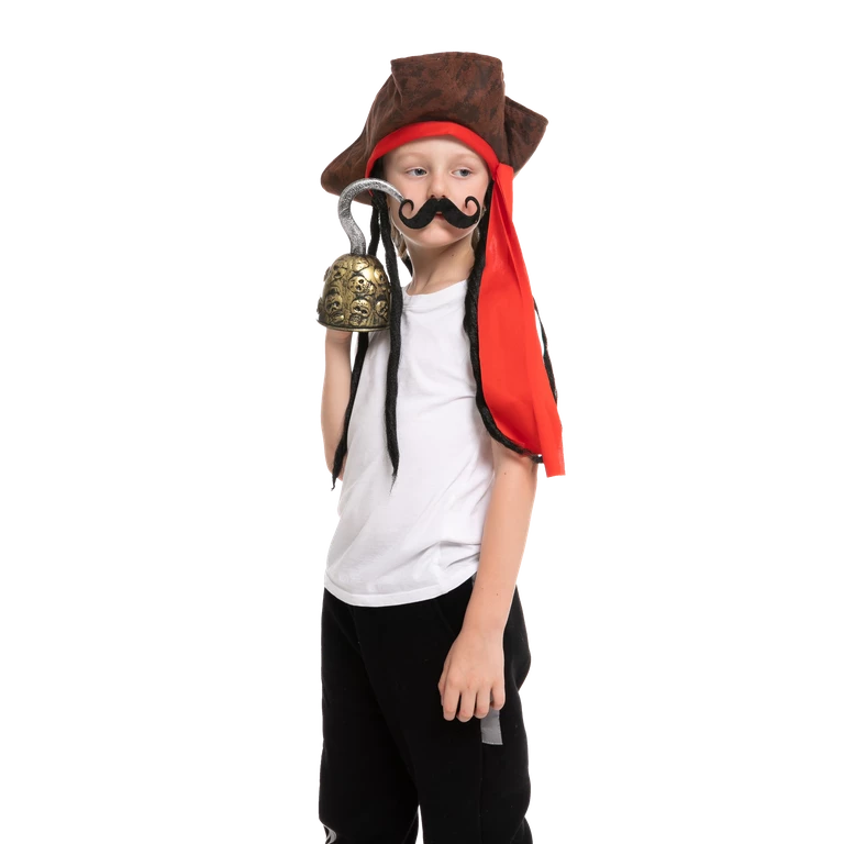 Spooktacular Creations Headwear Pirate Hat With Hook & Mustache Cosplay Kit - Child 5 Spooktacular Creations Headwear Pirate Hat With Hook & Mustache Cosplay Kit - Child