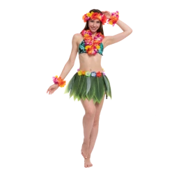 Spooktacular Creations Hawaiian Dancer Cosplay Costume Set In Warm Colors Headwear
