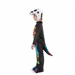 Spooktacular Creations Animal Costumes Colorful Skeleton T-Rex Costume For Role Play Cosplay- Child