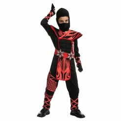 Spooktacular Creations Dragon Scales Red/Black Ninja Costume Cosplay- Child