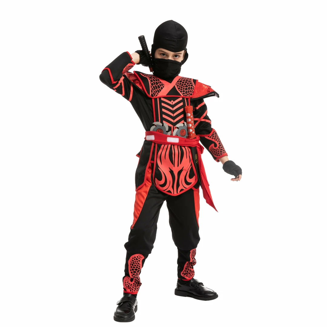 Spooktacular Creations Ninja Warrior Red/Black Costume Cosplay- Child Classic Costumes 3 Spooktacular Creations Ninja Warrior Red/Black Costume Cosplay- Child Classic Costumes
