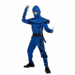 Spooktacular Creations Child Costumes Blue Kung Fu Ninja Costume Cosplay- Child