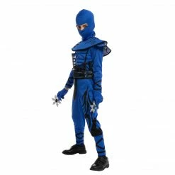 Spooktacular Creations Child Costumes Blue Kung Fu Ninja Costume Cosplay- Child