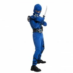 Spooktacular Creations Child Costumes Blue Kung Fu Ninja Costume Cosplay- Child