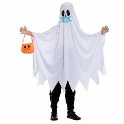 Spooktacular Creations Ghost Costume With Mask & Pumpkin Bucket Cosplay- Child 9 Spooktacular Creations Ghost Costume With Mask & Pumpkin Bucket Cosplay- Child