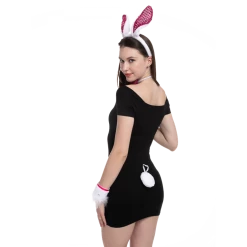 Spooktacular Creations Headwear White Bunny With Sequins Cosplay Accessories Set