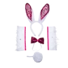 Spooktacular Creations Headwear White Bunny With Sequins Cosplay Accessories Set