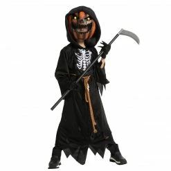 Spooktacular Creations Boy Scarecrow Pumpkin Reaper Costume