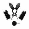Spooktacular Creations Black Bunny With Sequins Cosplay Accessories Set