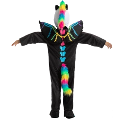 Spooktacular Creations Colorful Unicorn Skeleton Costume For Role Play Cosplay- Child