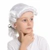 Spooktacular Creations Wigs White Colonial George Washington Wig For Role Play Cosplay - Child