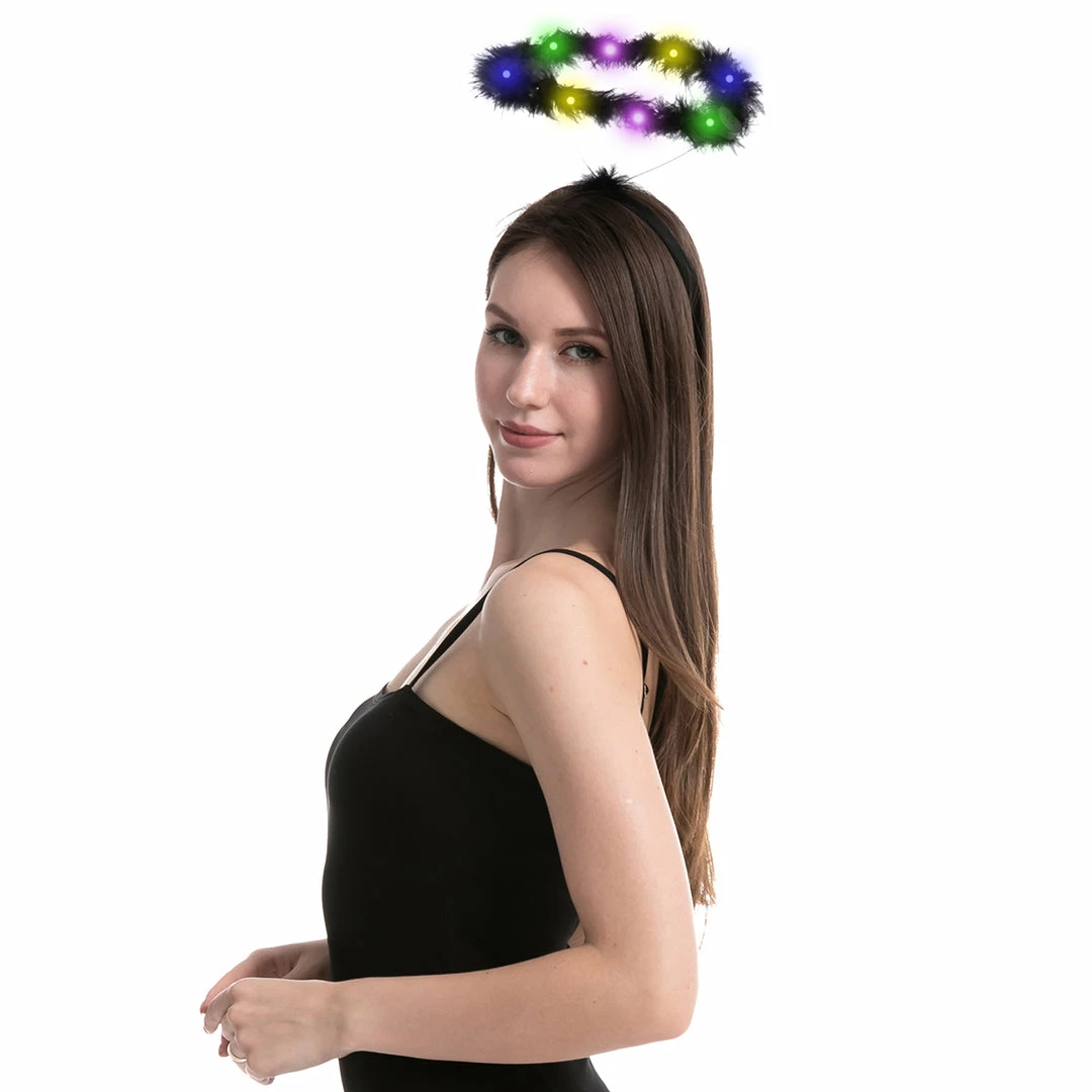 Spooktacular Creations Black LED Angel Halo Headbands, 3 Pack 7 Spooktacular Creations Black LED Angel Halo Headbands, 3 Pack