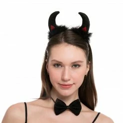 Spooktacular Creations Black Devil Horn Cosplay Accessories
