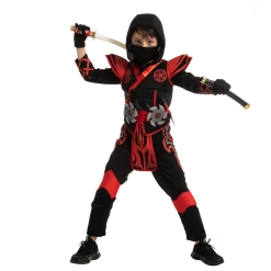 Spooktacular Creations Red Ninja Costume For Boys Cosplay - Child
