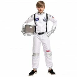 Spooktacular Creations White Astronaut Costume Role Play Cosplay - Child