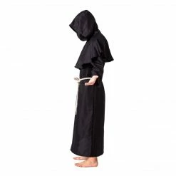 Spooktacular Creations Classic Costumes Medieval Hooded Monk Cloak Renaissance Priest Robe Cosplay Costume - Adult